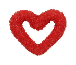 Cadre cardiaque en rouge sucre