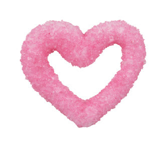 Cadre coeur du sucre rose