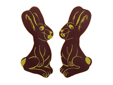 Chocolate Easter bunnies gold