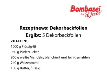 Backffolie Rosen.